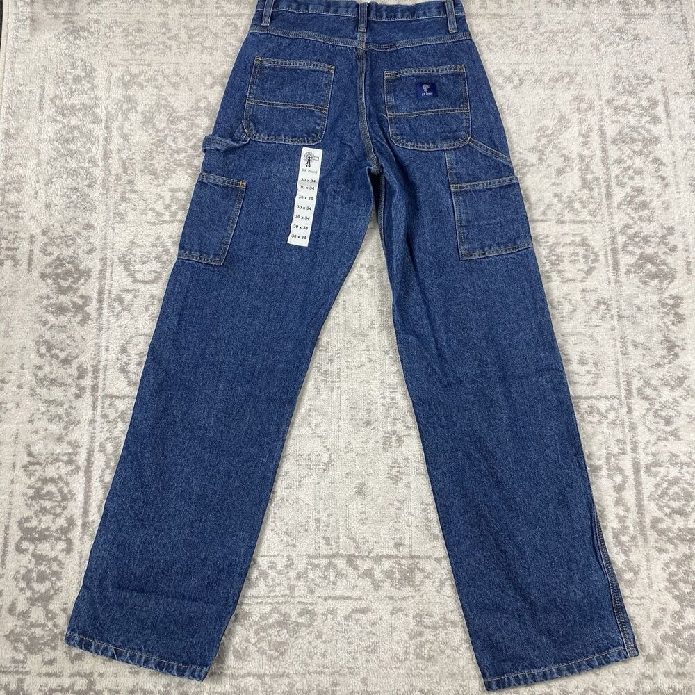 NEW RK Brand Carpenter Jeans Mens Medium Wash Denim Workwear Size 30x34 - Picture 5 of 5